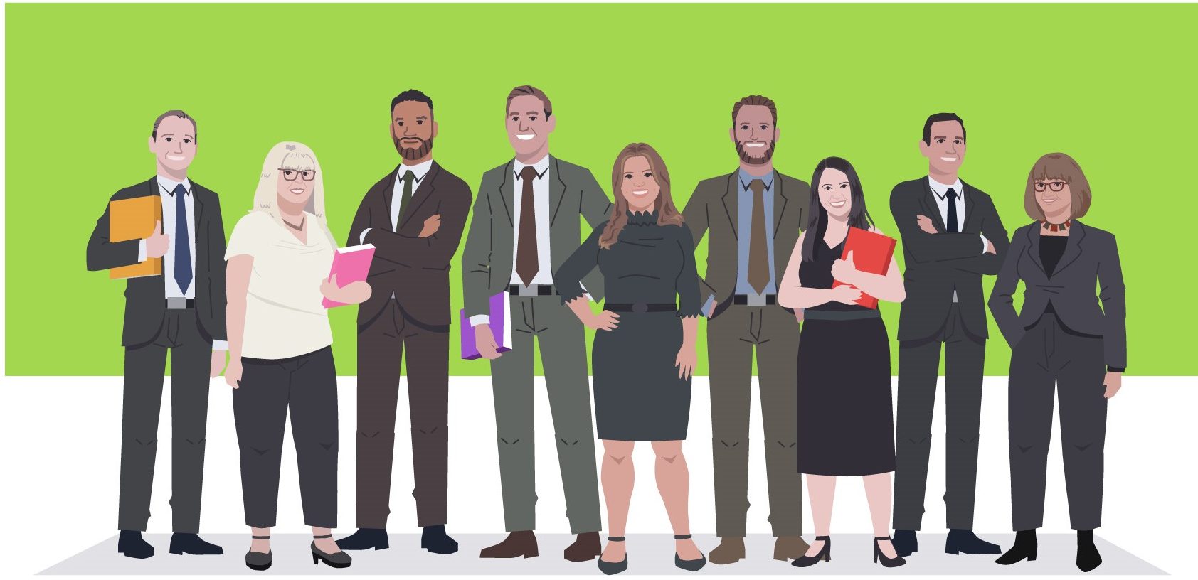 drawing of team members at Agentis Financial and Mortgage Solutions